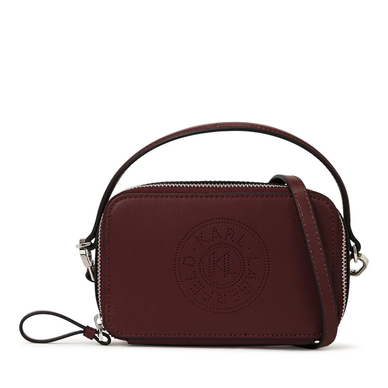 Karl Lagerfeld Geldbörse K/Circle Kameratasche mit Henkel weinrot