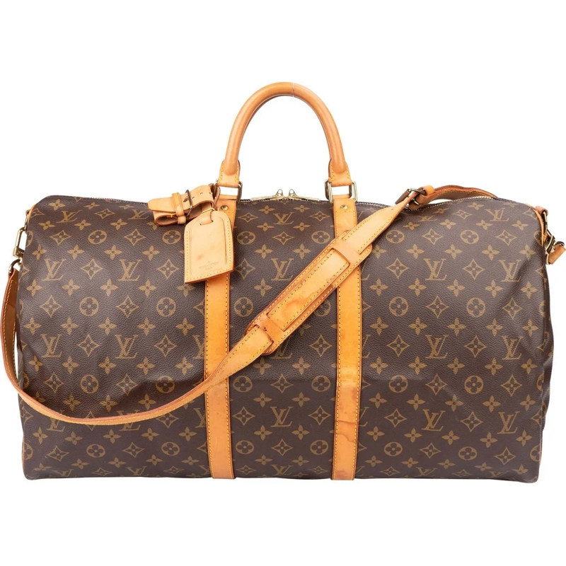 Louis Vuitton Tote Louis Vuitton Canvas Monogram Keepall 55 Bandoulie braun