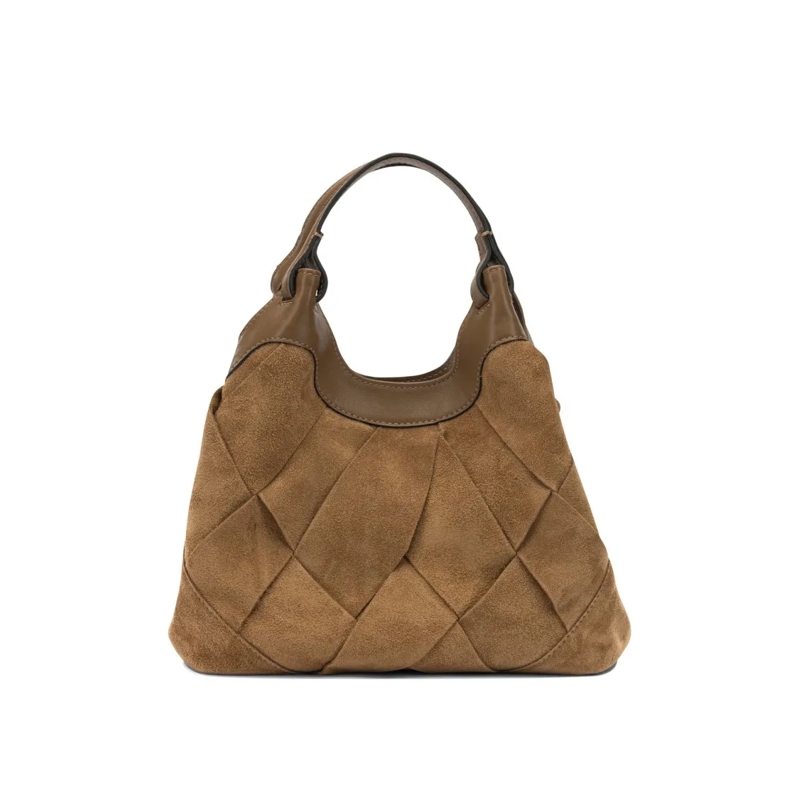 Gianni Chiarini Sac à bandoulière Quilted Leather Shoulder Bag With Detachable Pouch Brown
