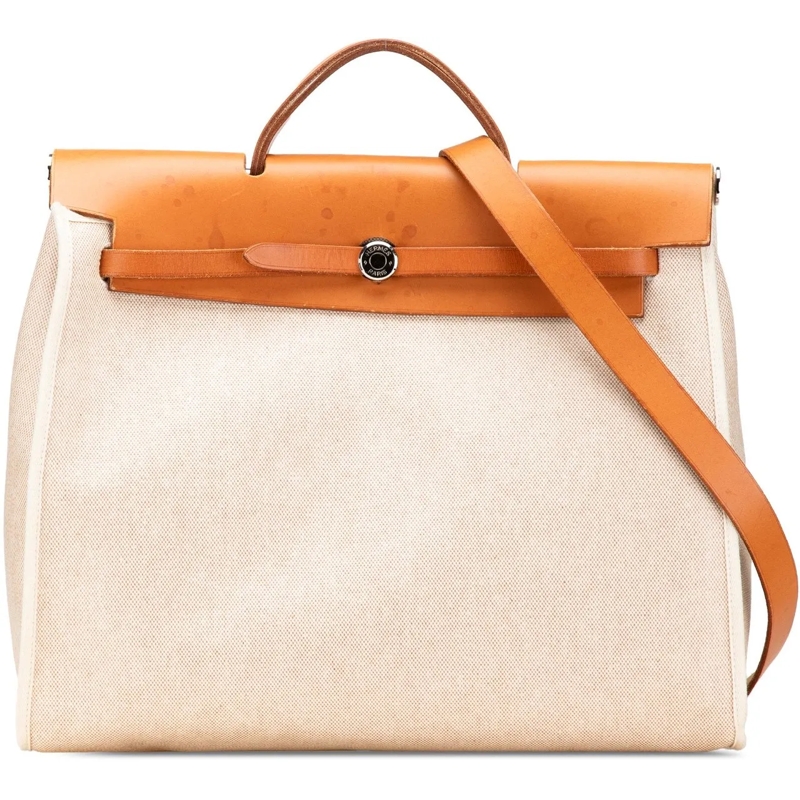 Hermès Fourre-tout Toile Herbag MM braun