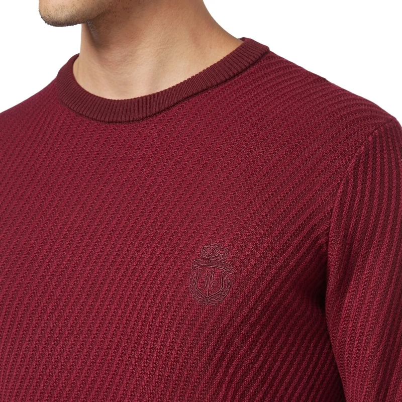 BILLIONAIRE  Rundhalspullover Crest bordeaux(Image 4)