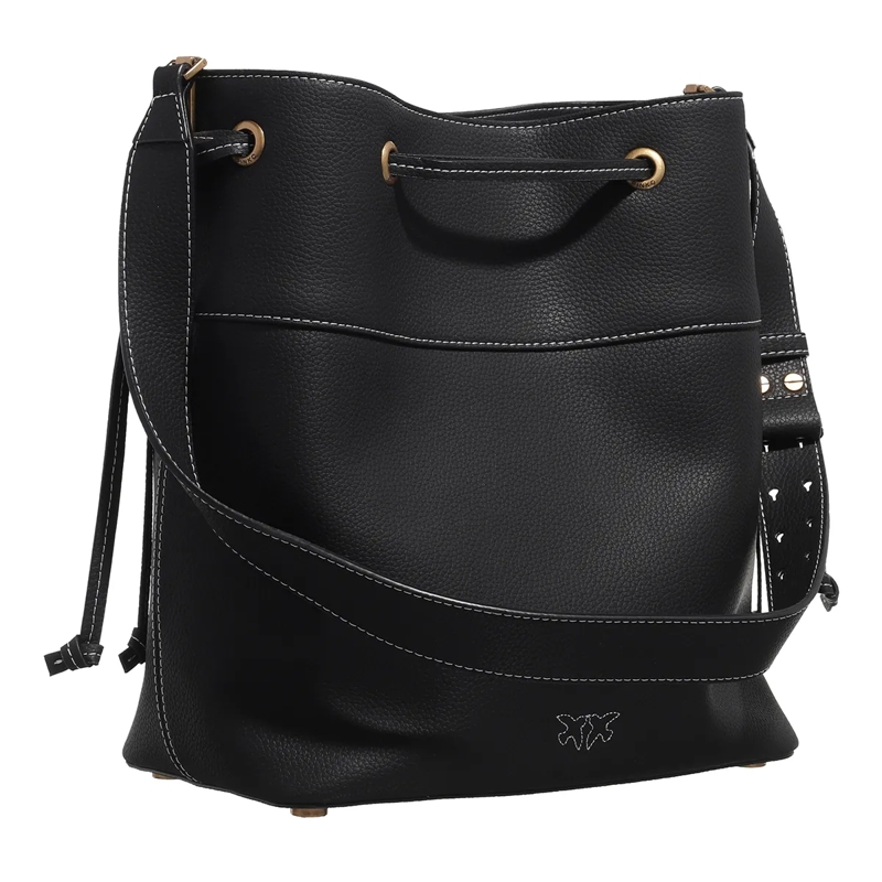Pinko Bucket Bag Secchiello Classic Nero-Antique Gold(Image 3)