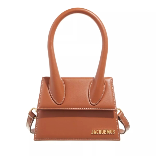 Jacquemus Le Chiquito Moyen Top Handle Bag Leather Light Brown Schooltas