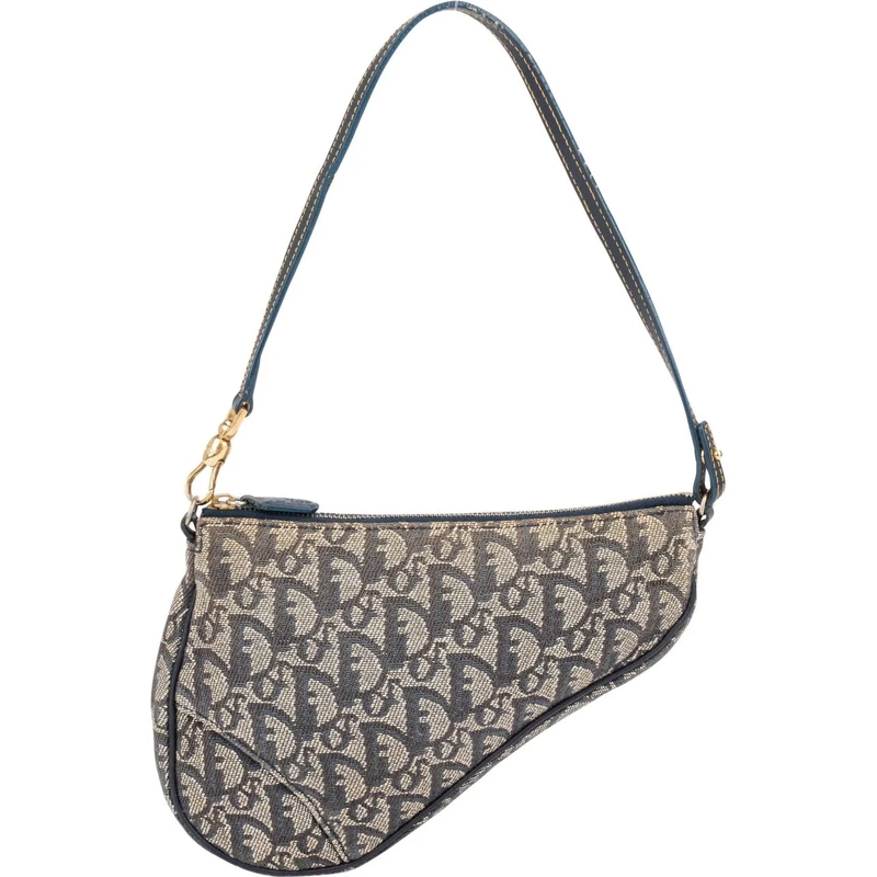 Christian Dior Schultertasche Christian Dior Trotter Monogram Mini Saddle Bag Ha mehrfarbig