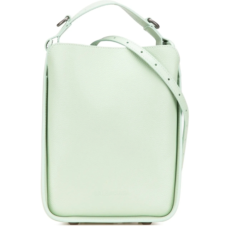 Balenciaga Schultertasche Pebbled Calfskin Tool 2.0 North South XS Tote grün