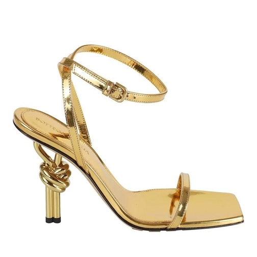 Bottega Veneta Sandale Gold-Tone Square Open Toe Sandals Gold