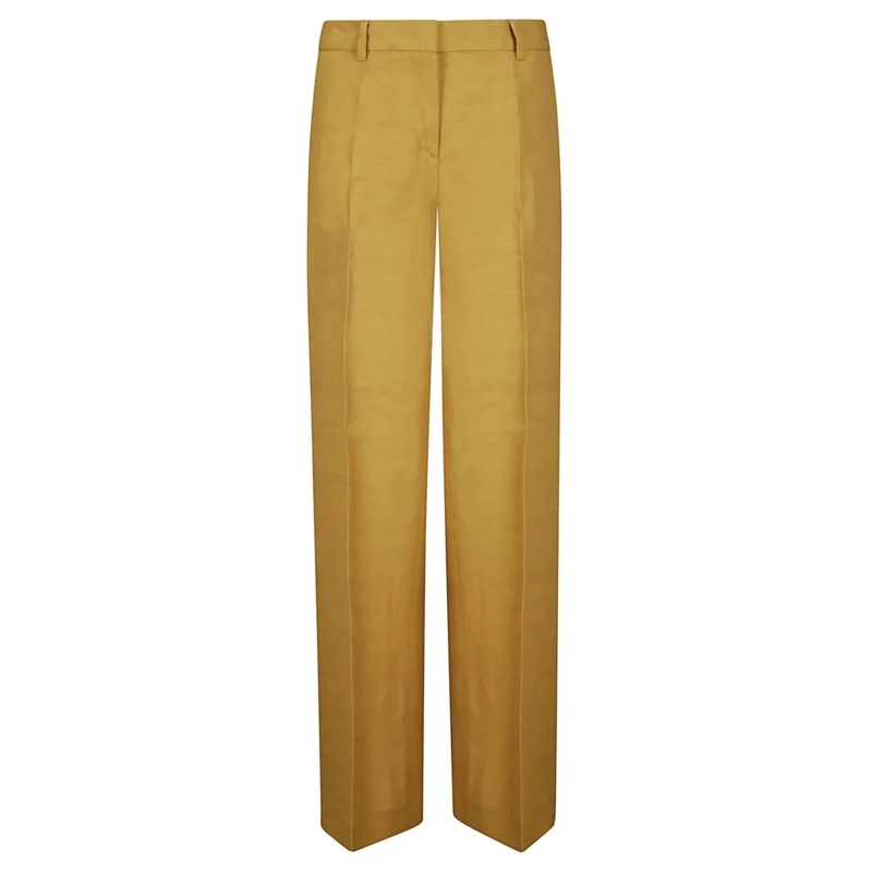 Alberto Biani  Classic Palazzo Trousers Yellow