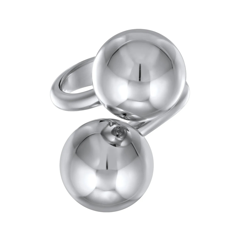 Elli Ring Ring Rund Kugel Design Offen 925 Sterling Silber silber(Image 2)