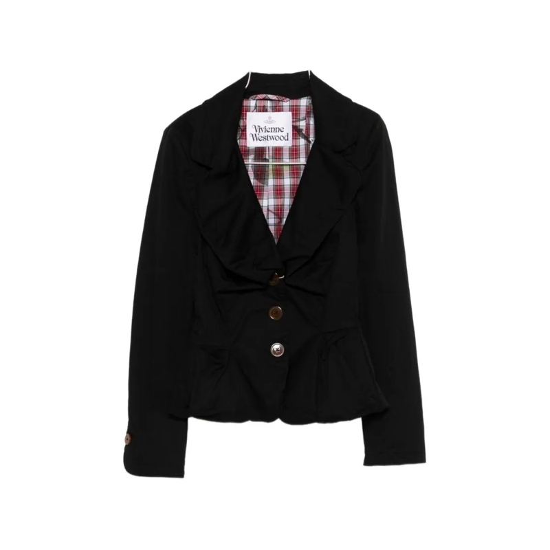 Vivienne Westwood Blazer Tailored Black Jacket With Notched Lapel And Flare Black