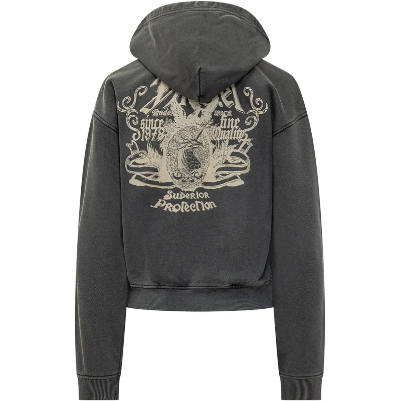 Diesel Gilet Felpa Phoeny con Cappuccio dunkelgrau(Image 2)