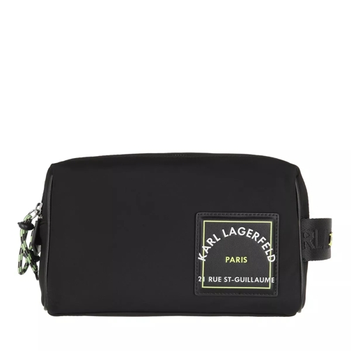 Karl Lagerfeld Rsg Patch Nylon Washbag Black Cosmetic Case