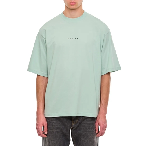 Marni Cotton T-Shirt Green Magliette