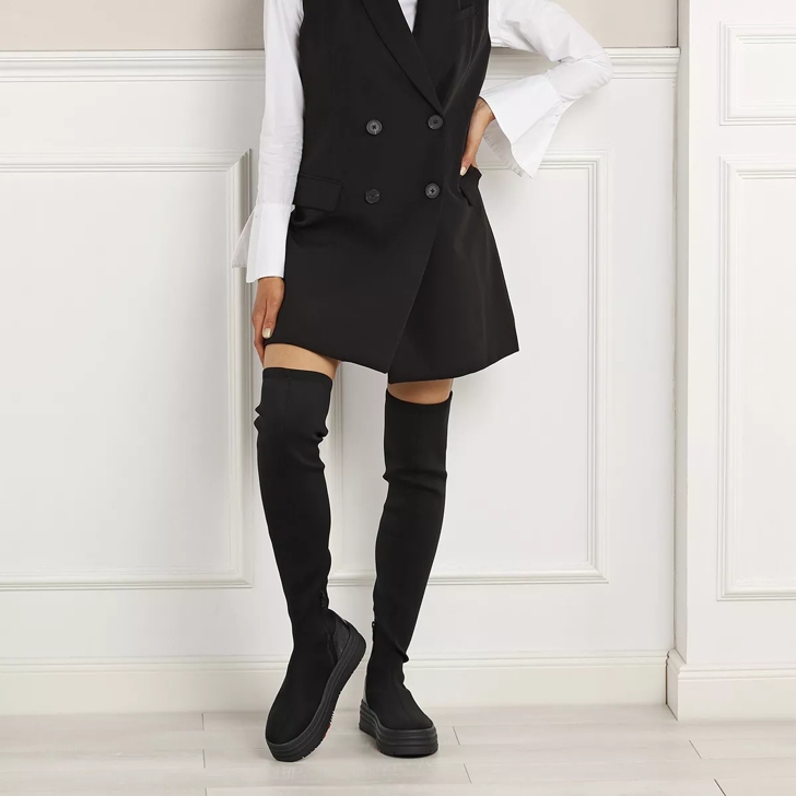 Moschino over best sale the knee boots