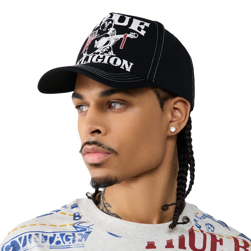True Religion Hut - Verstellbare Riemen am Hinterkopf- Verstärktes  schwarz(Image 3)