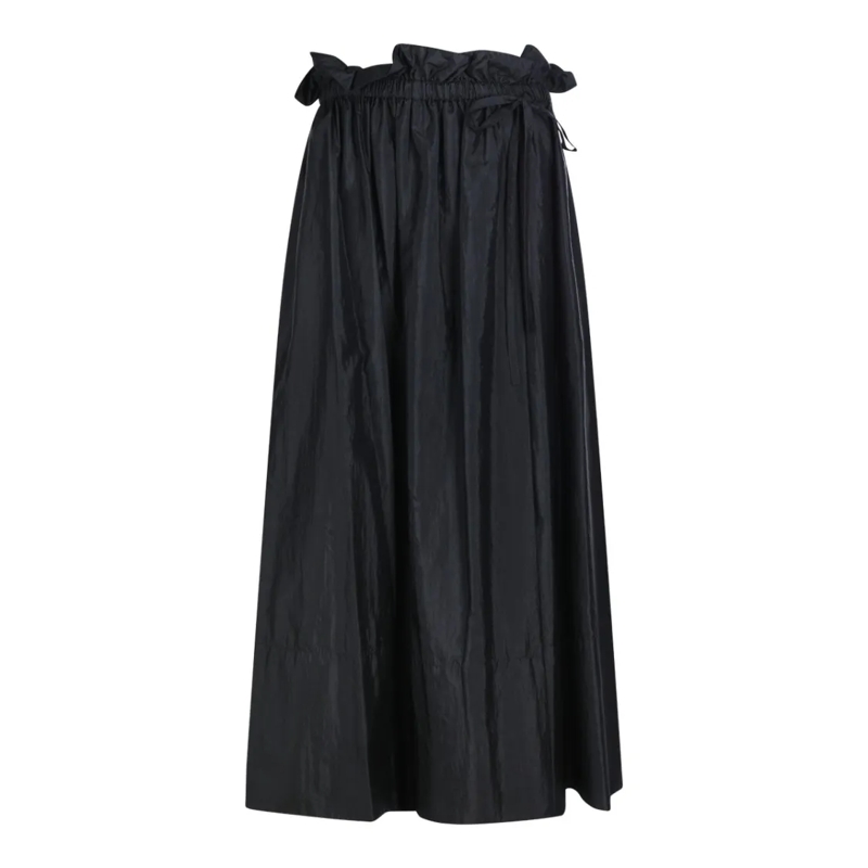 Jil Sander Midirok Black High-Waisted Maxi Skirt Black