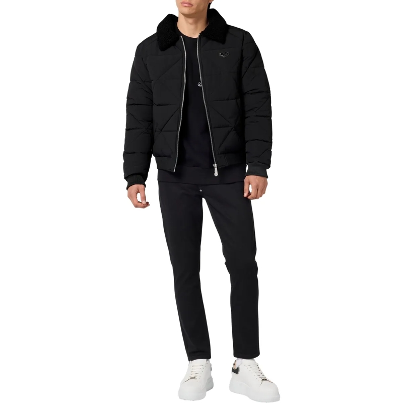 Philipp Plein Daunenjacke Nylon Jacke schwarz(Image 4)