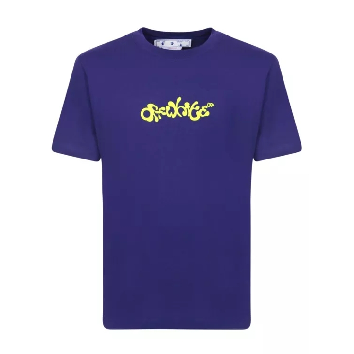 Off-White logo-print T-Shirt - Purple