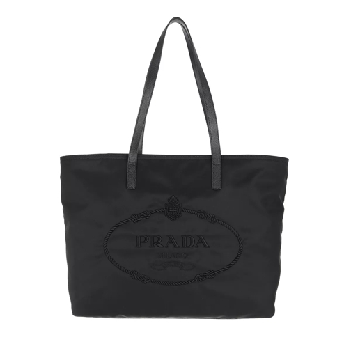 Prada Shopping Bag Nylon Black Tote