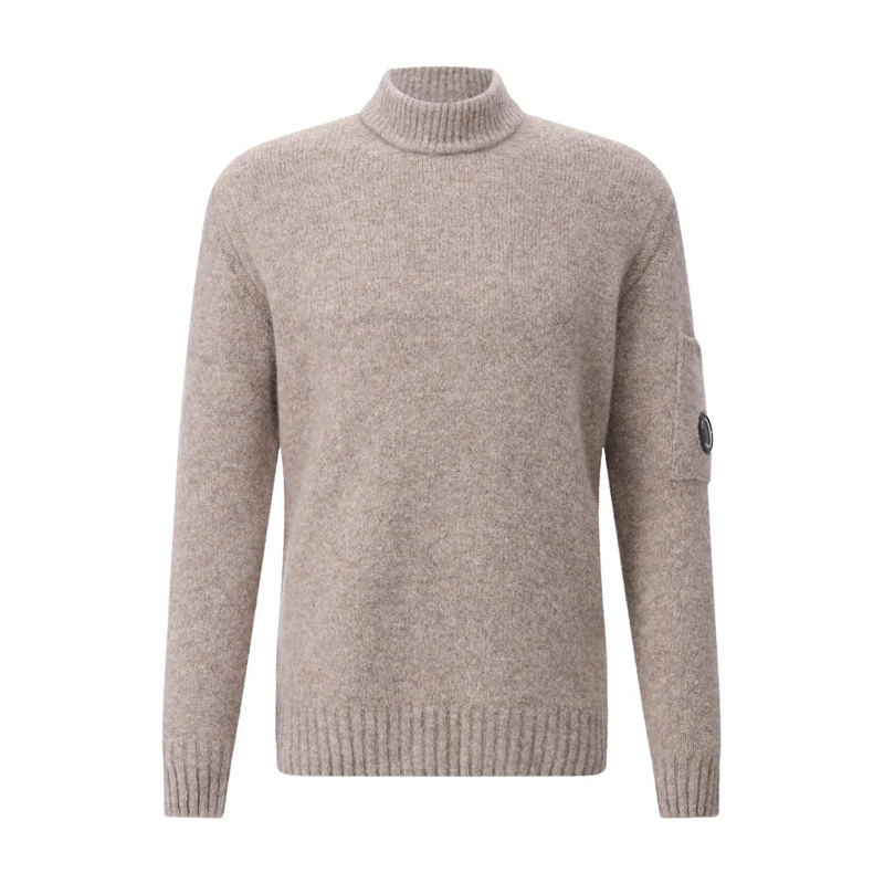 CP Company Pull Strickpullover mit Stehkragen Braun