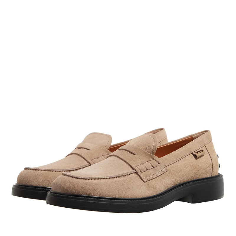 Tod's Loafer Loafer Schnalle Gold braun