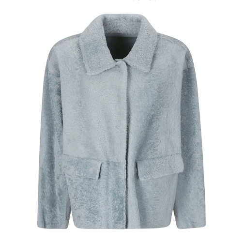 Desa 1972 Shearling Jacke Single-Breasted Jacket Blue