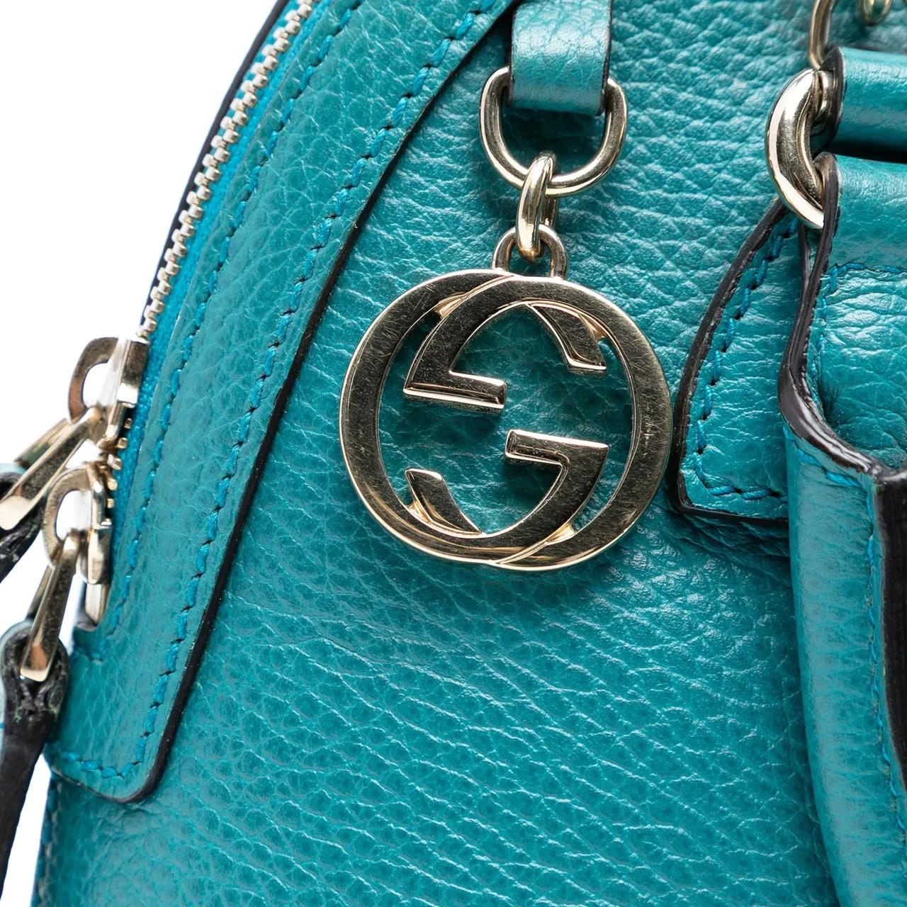 Thumbnail - Gucci Hobo Bags - Mini Leather GG Charm Dome Satchel - Gr. unisize - in Blau - für Damen