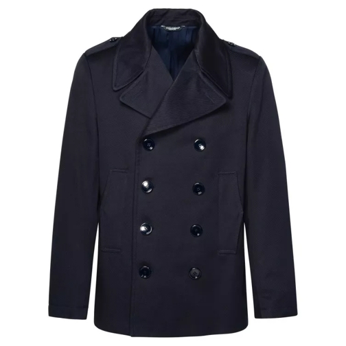 Dolce&Gabbana  Blue Cotton Jacket Blue