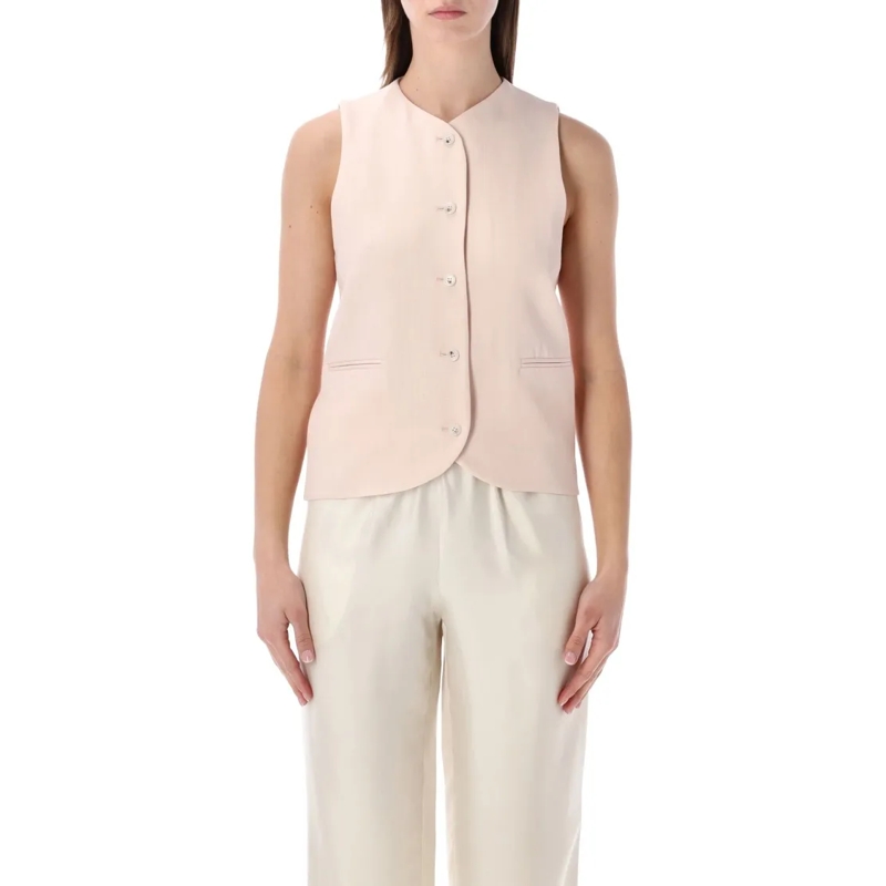 Loulou Studio Blazer Paco Tailored Vest With Soft Structure And Adjusta Neutrals