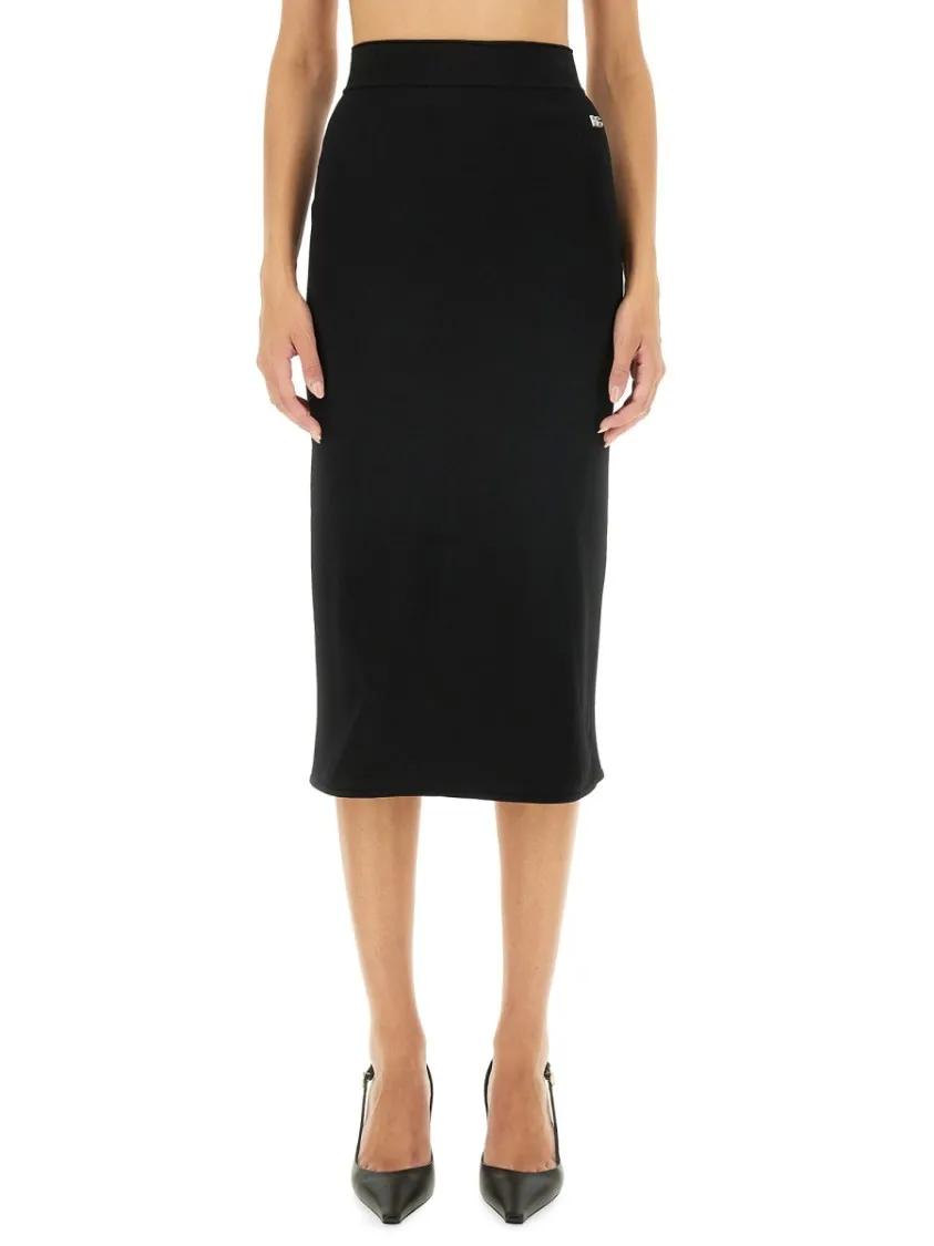 Thumbnail - Dolce&Gabbana - Longuette Skirt - Größe 40 - schwarz