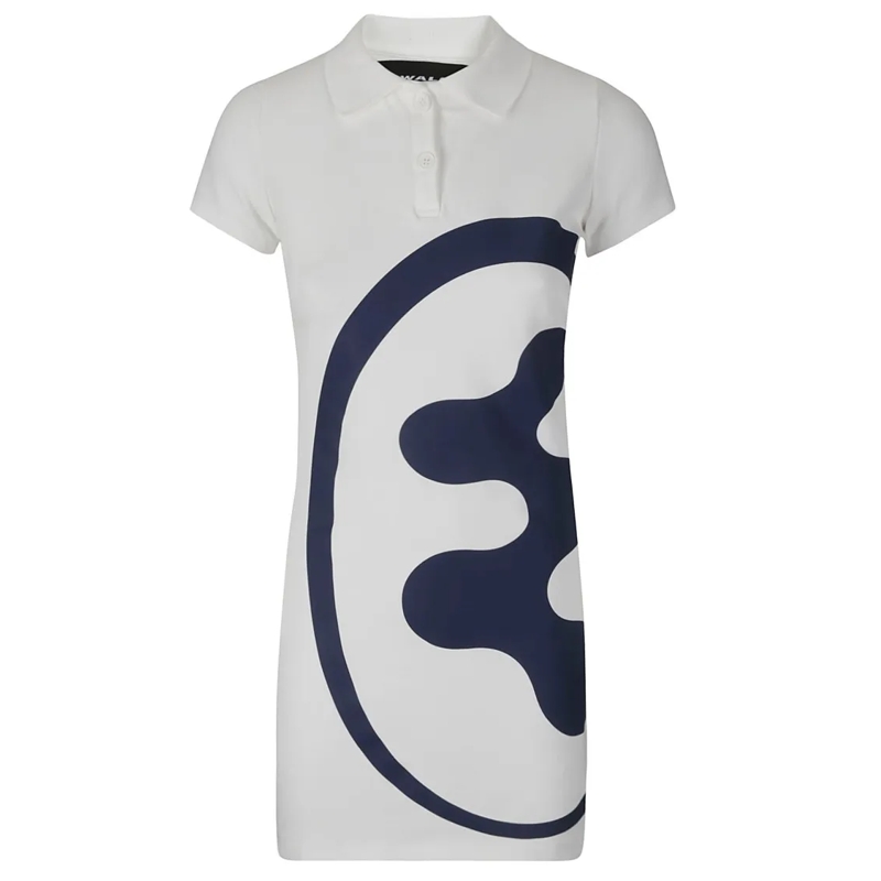 MOWALOLA Mini-robe Polo Shirt Dress White
