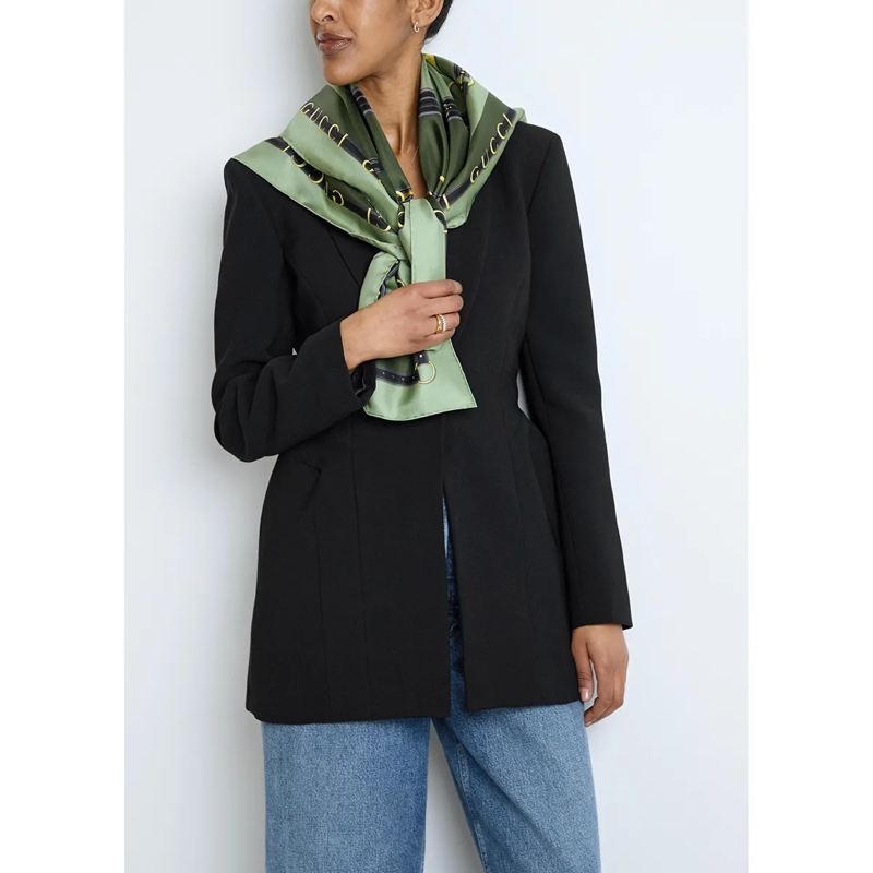 Gucci Halstuch Printed Silk Foulard Light Green(Image 3)