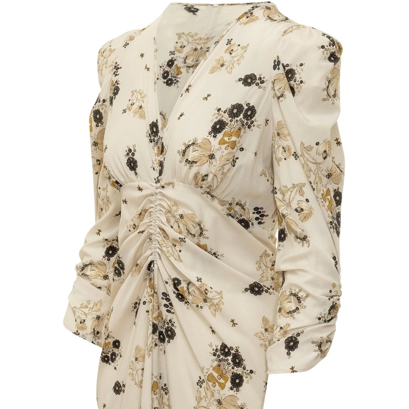 Isabel Marant Maxikleid Albini Abito Midi Drappeggiato weiß(Image 4)