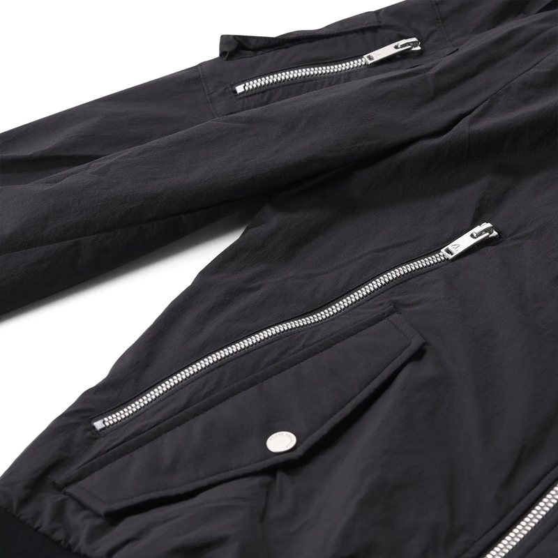 Moose Knuckles Strickjacke Bomberjacke mit Logo schwarz(Image 4)