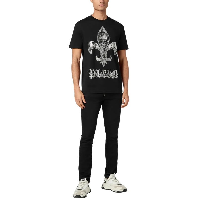 Philipp Plein T-Shirt T-Shirt Rundhalsausschnitt Ss Chrome schwarz(Image 5)