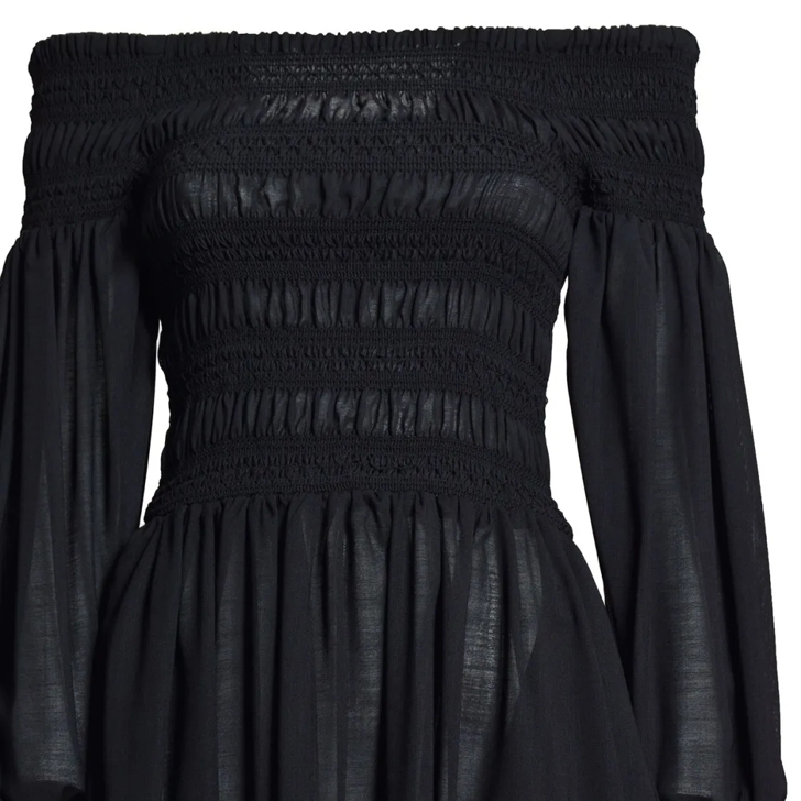 オールインワン・サロペット Max Mara Manu Off Shoulder Dress In Black Cotton Max Mara Manu Off Shoulder Dress In Black Cotton Black