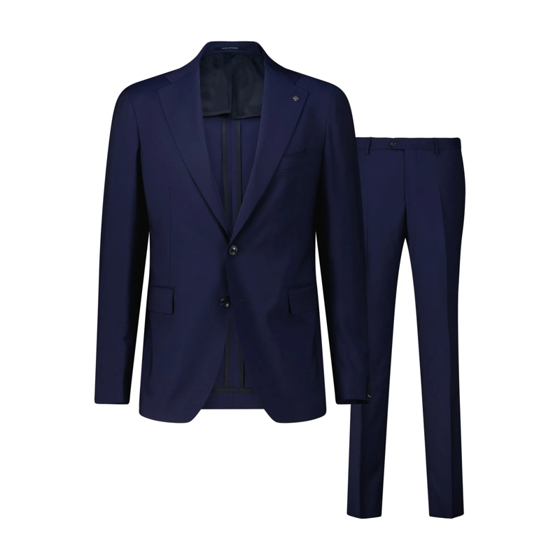 Tagliatore  Zweiteiliger Slim-Fit Anzug aus Schurwolle Dunkelblau