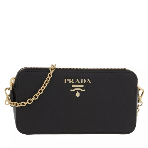 Prada Chain Crossbody Bag Leather Black Crossbody Bag