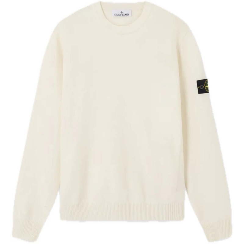 Stone Island Pull pull wol ecru weiß