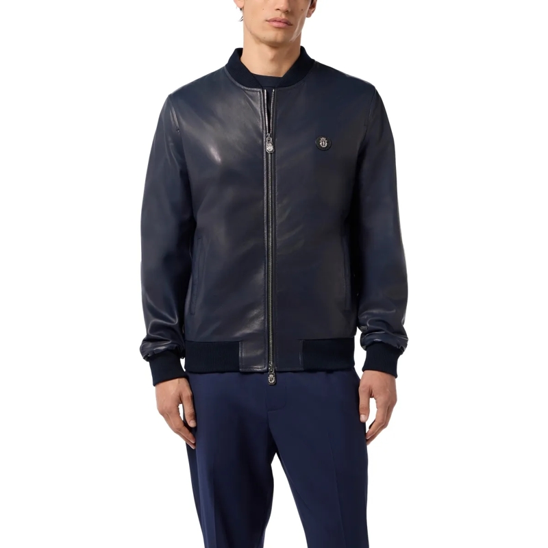 BILLIONAIRE Lederjacke Nappa Leather Bomber Basic schwarz(Image 3)