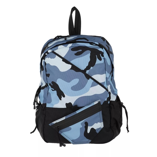 Valentino Garavani Sporty Nylon Backpack Camouflage Light Blue Backpack