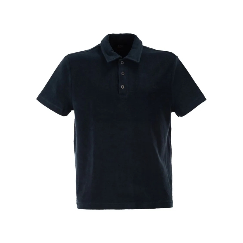 A.P.C. Polo Julian - Organic Cotton Terry Polo Shirt Black