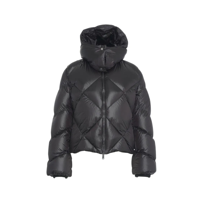 Add  Quilted Down Jacket Black