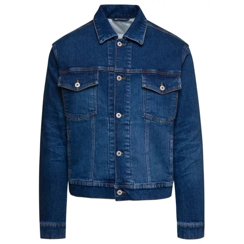 Heron Preston Blue Ex-Ray Denim Jacket In Cotton Blend Blue Jeans