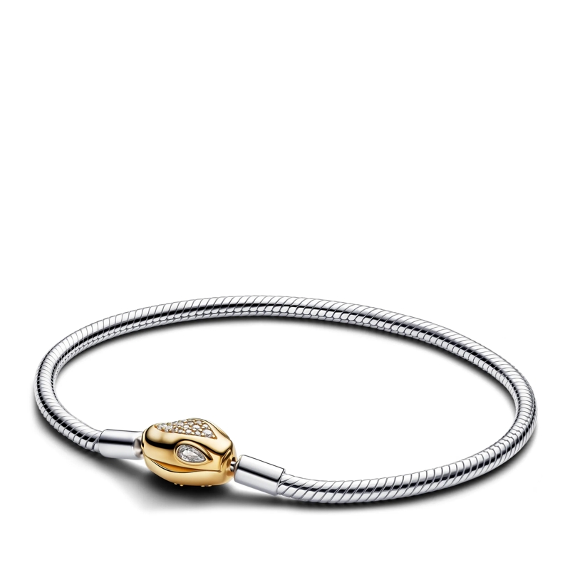 Pandora Armband Schlangen-Gliederarmband mit Schlangenverschluss Zweifarbig