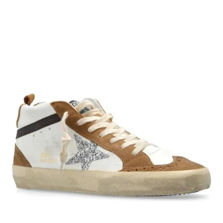 Golden Goose Low-Top Sneaker - Mid Star Classic Trainers - Gr. 37 (EU) - in Braun - für Damen