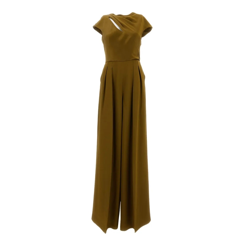 Max Mara  Envers Satin Jumpsuit Green