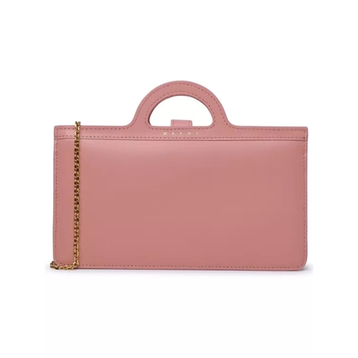 Marni Tropicalia' Pink Calf Leather Bag Pink Schoudertas