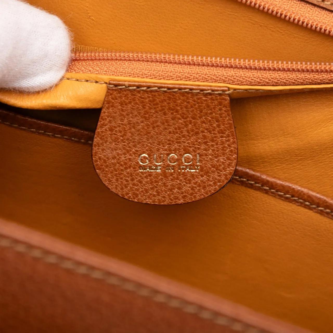 Thumbnail - Gucci Hobo Bags - Grained Calfskin Bamboo Night - Gr. unisize - in Braun - für Damen
