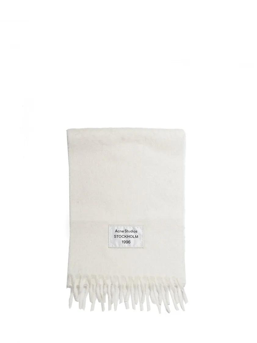 Acne Studios Tücher & Schals - Wool Blend Scarf With Fringes - Gr. unisize - in Weiß - für Damen