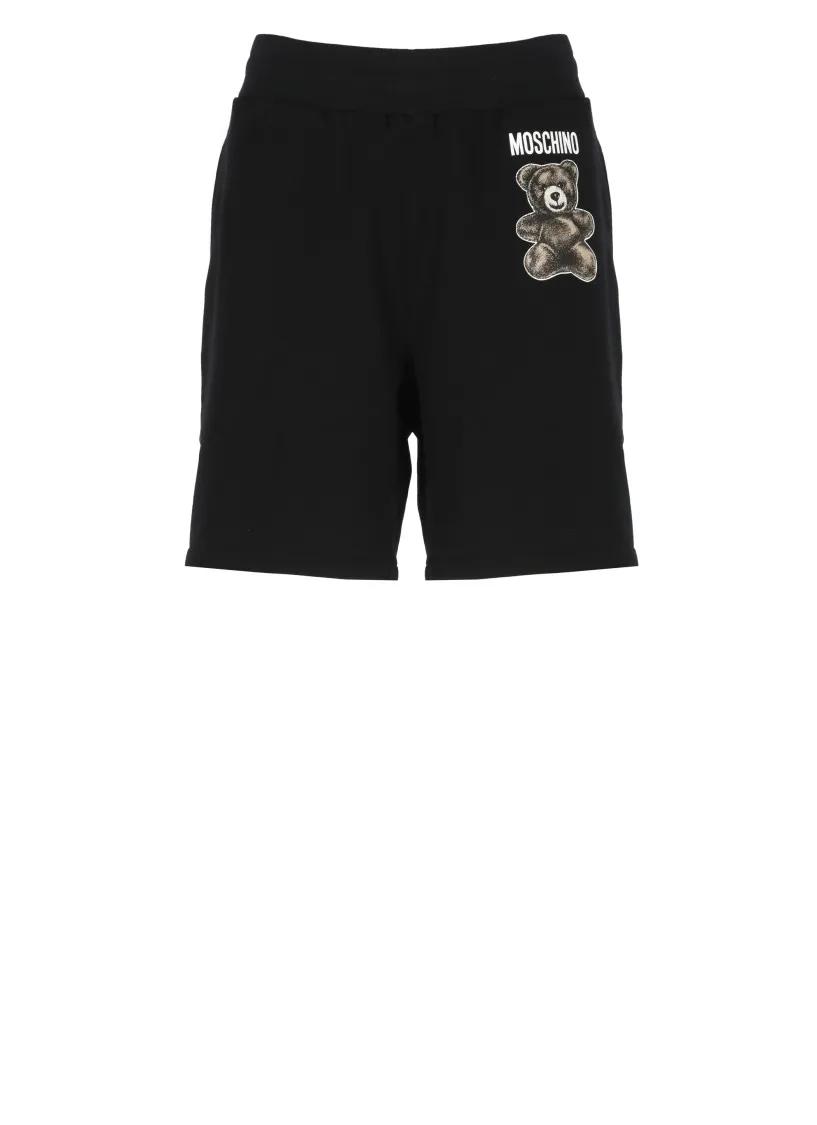 Thumbnail - Moschino - Black Cotton Bermuda - Größe 50 - schwarz